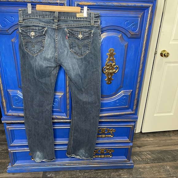 Levis 542 Tilted Flare Denim Jeans Women’s Size 12 Medium Wash - Picture 2 of 4